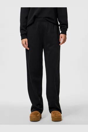 Pieces® Summer wide pants dames - Loungewear broek - Katoenen lange pyjamabroek dames - L