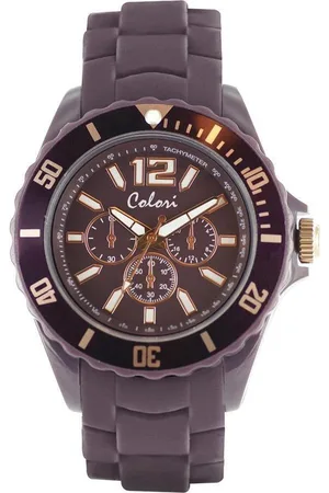 Colori Classic Chic 5 COL250 Horloge - Siliconen Band - Ø 44 mm - Paars