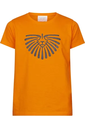 SisterS point Hita-ss2 Dames T-shirt - Orange/White