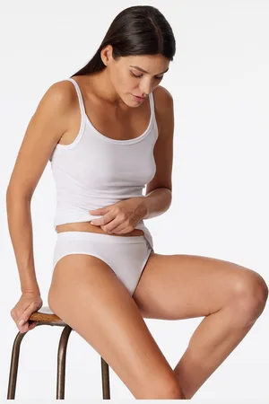Schiesser Pure Rib singlet (1-pack) - dames spaghettitopje dubbelrib biologisch katoen