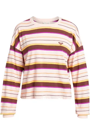 Roxy Take A Walk Long Sleeve T-shirt - Pale Dogwood Heart Stripe