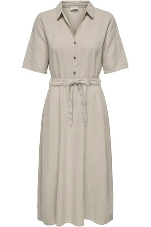 JDY SAY 2/4 MIDI SHIRT DRESS WVN NOOS Dames Jurk - Melange