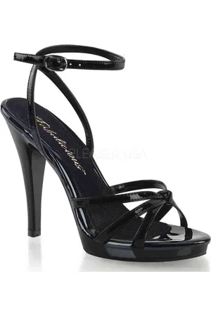 Fabulicious EU 44 = US 13 | FLAIR-436 | 4 1/2 Heel, 1/2 PF Strappy Ankle Wrap PF Sandal