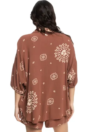 Roxy Beach Nostalgia Blouse - Root Beer Bacan Bandana