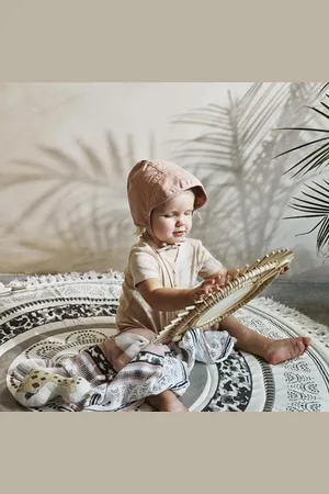 Elodie Baby Zonnehoed - Zonnehoed - Zonnehoedje baby - Zonnehoed baby - Faded Rose - 3-6 maanden
