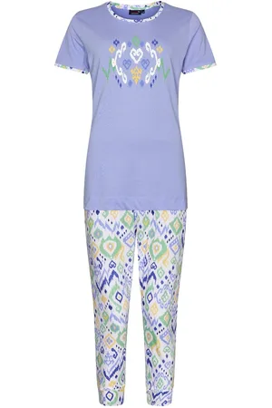 Rebelle Dames Pyjamaset - Ikat - Lila - Bio Katoen