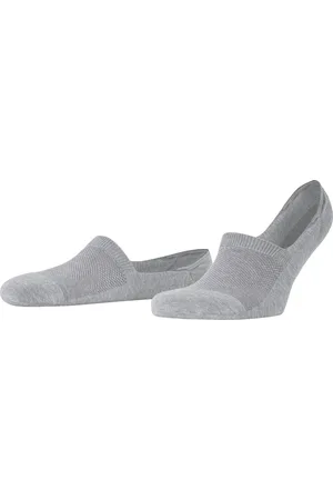 Burlington Athleisure onzichtbare antislip kousenvoetjes nylon footies dames grijs