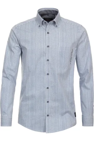 Casa Moda Sport casual fit overhemd - popeline - gestreept - Strijkvriendelijk - Boordmaat: 39 - 40