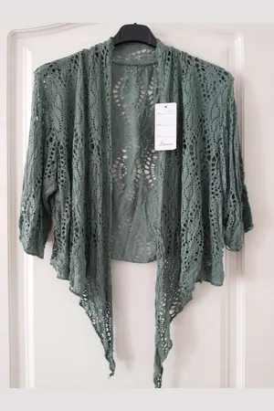 Merkloos Dames vest Resa effen bolero model XL/XXL curvy mode