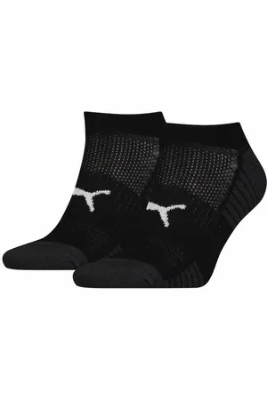PUMA Unisex sneaker sportsokken met badstof zool 2 pack - 39/42 - Black