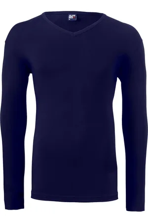 Alan Red Oslo Long Sleeve Heren T-shirt Navy V-Hals Body Fit 2-Pack