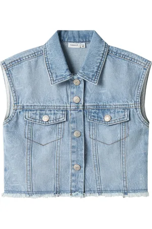 NAME IT Kids meisjes gilet ANNA Light Blue Denim