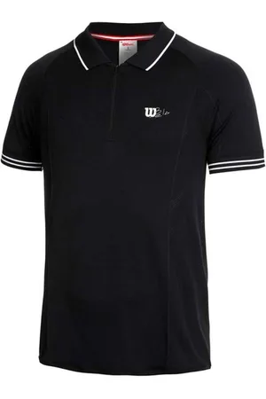 Wilson Player Seamless Korte Mouw Poloshirt Zwart M Man