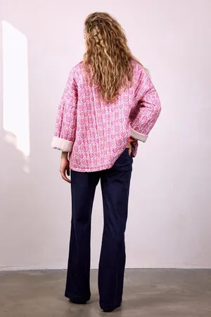 DIDI Dames Padded jasje Bella Pink Granito print maat 42/44