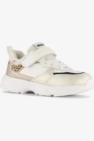 Braqeez Leren meisjes sneakers panterprint