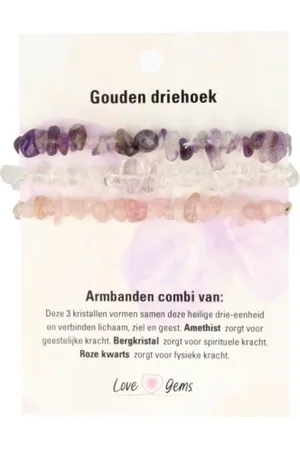 Ruben Robijn Splitarmband Gouden Driehoek Combi