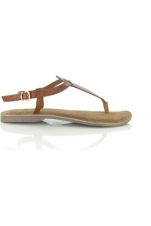 Lazamani Iris Leren Dames Sandalen Tan