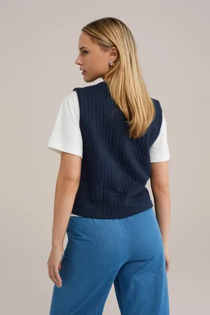 WE Fashion Dames gilet met embroidery