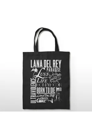 Merkloos Lana Del Rey Tote Bag- Draagtas, Katoenen Tas, Winkelen | Strandtas, Lana Del Rey Tote Bag Merch
