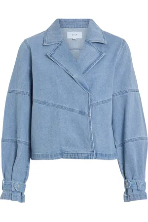 VILA Jas Vivikea Denim Trenchcoat Jacket 14105832 Light Blue Denim Dames