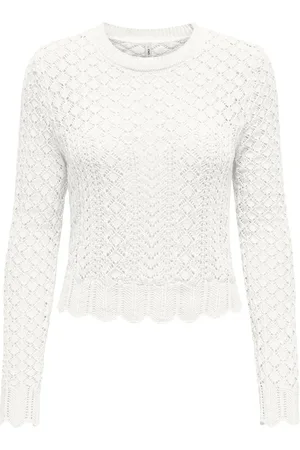 ONLY Trui Onlsaga Life Ls O-neck Cc Knt 15339668 Cloud Dancer Dames