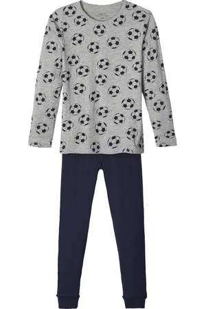 NAME IT NKMNIGHTSET GREY MEL FOOTBALL NOOS