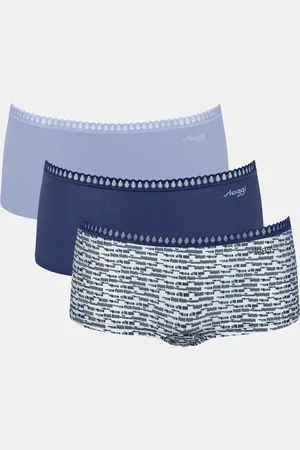 Sloggi 3-pack Crush Go dames boxershorts - Biologisch Katoenen dames onderbroeken - Multipack vrouwen ondergoed - XS