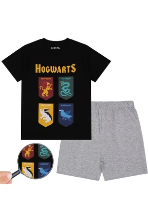 Harry Potter Jongenspyjama met korte mouwen, Zwarte en grijze zomerpyjama / 134