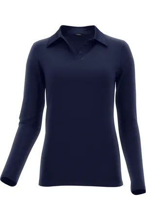 Oroblu Perfect Line Cotton Polo Shirt Long Sleeve L
