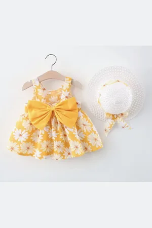 Merkloos Baby Zomerjurk Met Zonnehoed