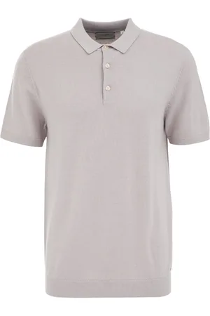 WE Fashion Fijngebreide polo van merinowol