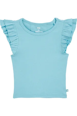 WE Fashion Meisjes cropped top met ruches