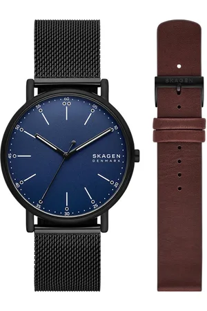 Skagen SIGNATUR Heren Horloge geschenkset - Zwart