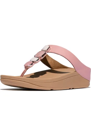 FitFlop Fino Multi-Stone Leather Toe-Post Sandals
