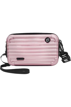 Merkloos PVC-koffer gevormde kleine crossbody tas voor vrouwen - draagbare schoudertas met schouder- en polsriem