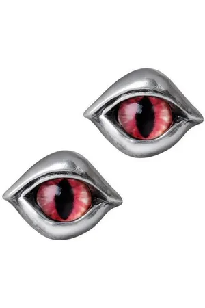 Alchemy Gothic Stud oorbellen Demoneye Zilverkleurig