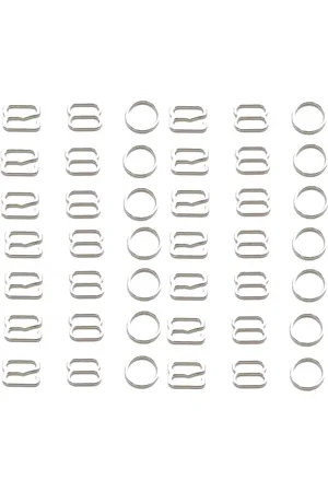 Merkloos 150 stuks ringclips voor lingerie-aanpassing - ondergoed schuiver ringen clips - metalen beha-bandjes verstelbare gespen - elastische beha-bandjes klem - direct contact voor lingerie instelling accessoires 8 mm