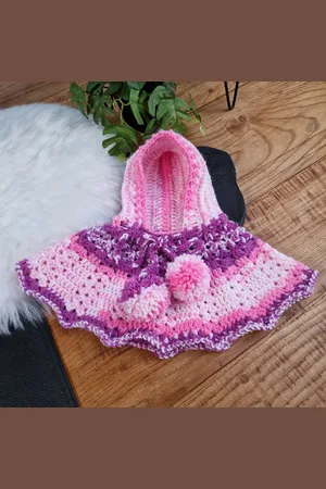 Merkloos Happy Bebie | Baby | Newborn | Poncho | Gehaakt | Handmade