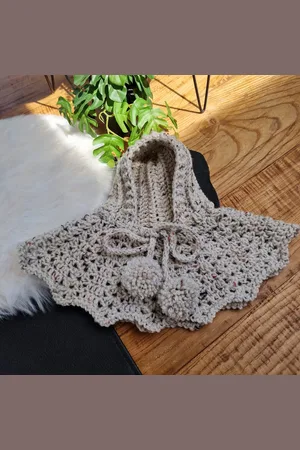 Merkloos Happy Bebie | Baby | Newborn | Poncho | Gehaakt | Handmade
