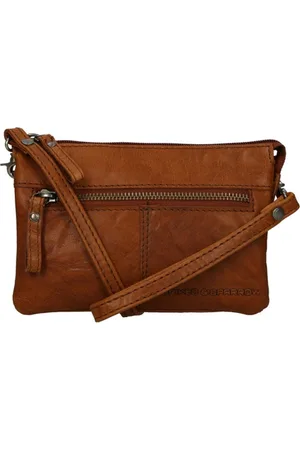 Spikes&Sparrow Kleine Crossbodytas / Schoudertas Dames - Leer - Bronco
