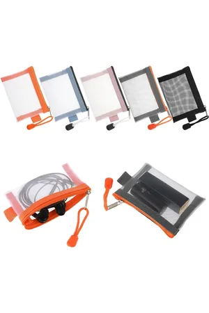 Merkloos 5 stuks mini rits mesh tassen 10 cm x 295 inch - Cosmetische tassen portemonnee sleutelhouder tassen reizen opslag zakje make-up portemonnee accessoires voor lippenstift contant geld