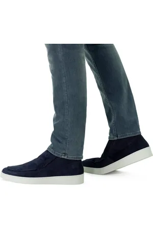 Manfield Heren - Blauwe suède boots