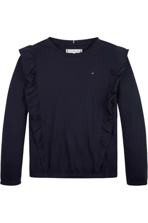 Tommy Hilfiger Kids Ruffle T-Shirt Lange Mouw - - 10 jaar