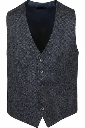 Suitable Gilet Birds Eye Donkerblauw (navy)