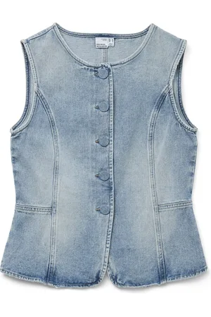 VERO MODA Gilet Vmsiola Sl Waistcoat Si311 10326329 Light Blue Denim Dames