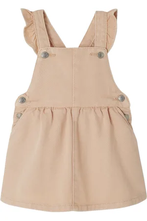 Vertbaudet Salopettejurk baby schouderbandjes met ruches