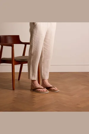 Manfield Heren - Leren slippers