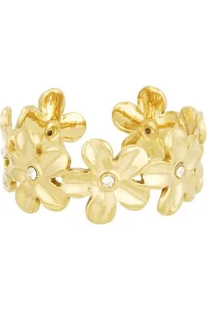 Yehwang Verstelbare ring met bloemen - - Dames ring - ring - One size ring - Minimalistische ring - Stainless Steel - Nikkel vrij - Moederdag - Valentijn - Sinterklaas - Cadeau voor dames - Kerst cadeau