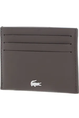 Lacoste Leren Kaarthouder FG Credit Card Holder Taupe