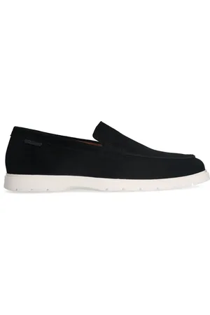 Manfield Heren - Zwarte suède loafers